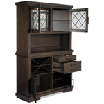 Flanigan Buffet and Hutch - Distressed Espresso