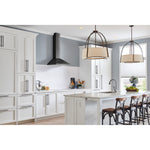 Broan Black Stainless Steel 30" 460 Max CFM Pyramidal Chimney Range Hood - EW4830BLS