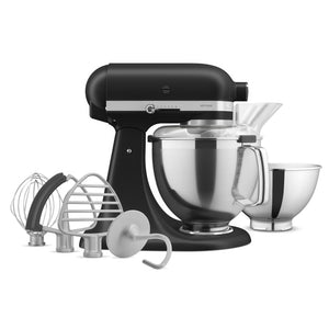 KitchenAid Black Matte Artisan® Series Tilt-Head Stand Mixer with Premium Accessory Pack - KSM195PSBM