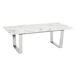 Nezahual Coffee Table - Stone/Stainless Steel
