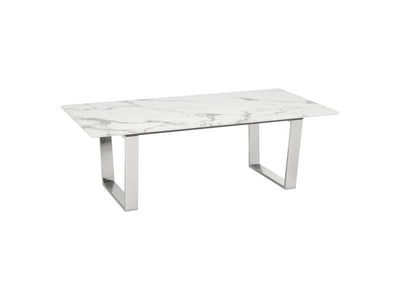 Nezahual Coffee Table - Stone/Stainless Steel
