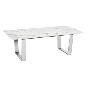 Nezahual Coffee Table - Stone/Stainless Steel