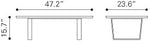 Nezahual Coffee Table - Stone/Stainless Steel