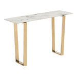 Nezahual Console Table - Stone/Gold