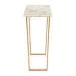 Nezahual Console Table - Stone/Gold