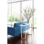 Nezahual Console Table - Stone/Gold