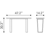 Nezahual Console Table - Stone/Gold