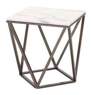 Tampico Marble Look End Table