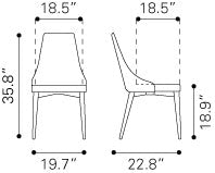 La Paz Dining Chair - Beige- Set Of 2