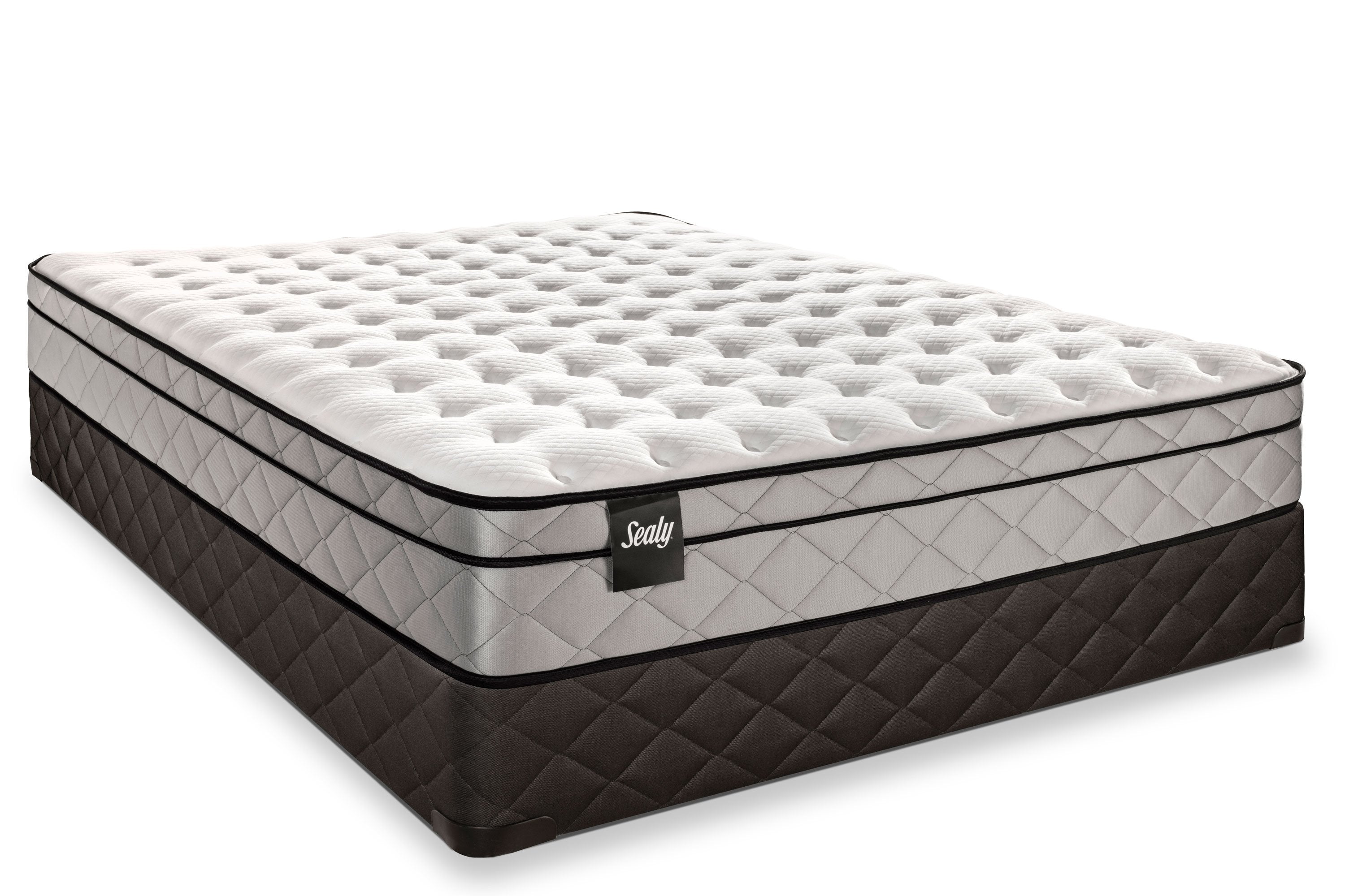 Sealy Shimmery Cushion Firm Twin Mattress and Boxspring Set