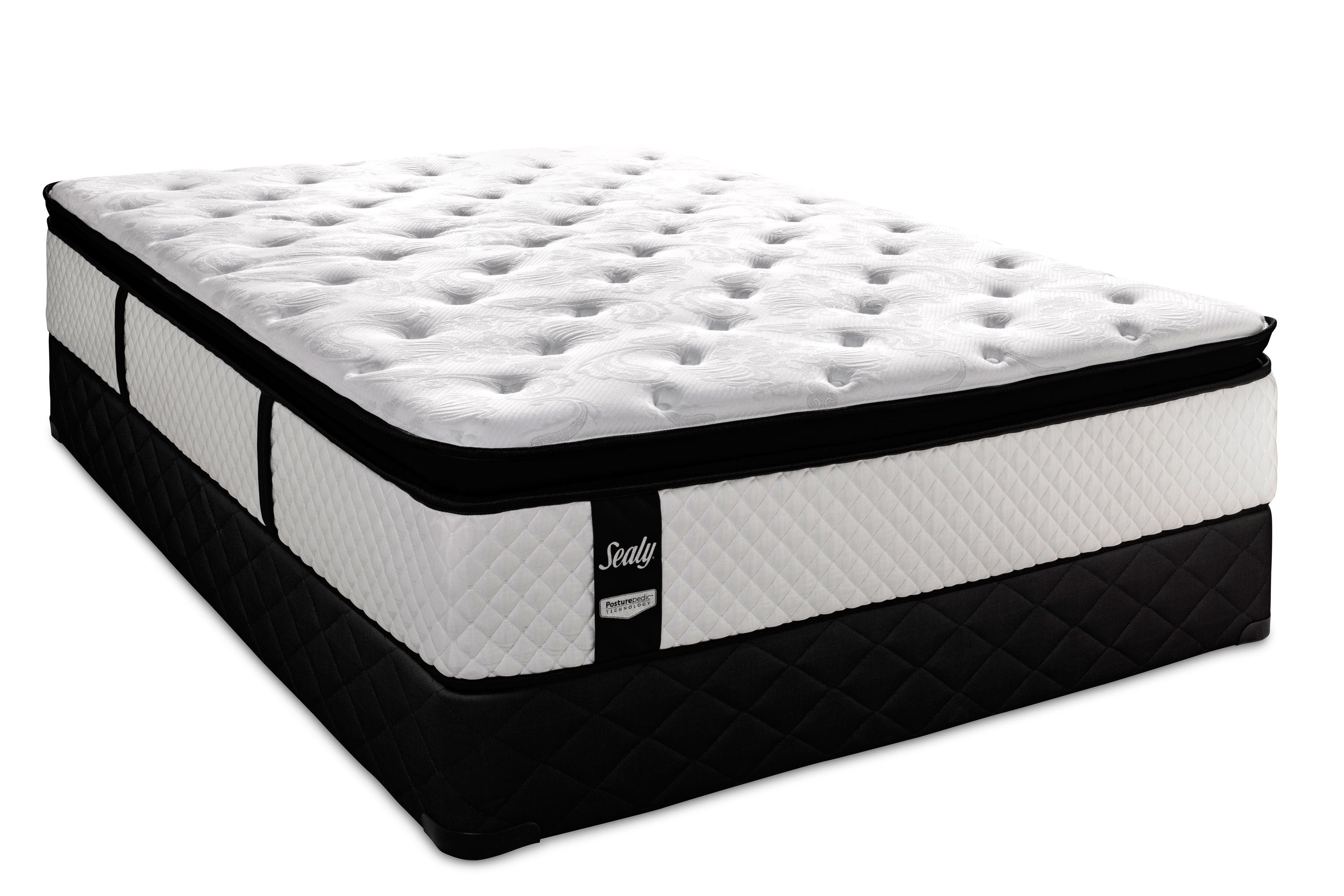 Sealy Illuminating Plush Queen Mattress and Boxspring Set