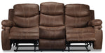 Marbella Reclining Sofa with Drop Down Table - Brown