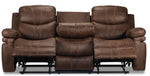 Marbella Reclining Sofa with Drop Down Table - Brown