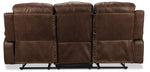 Marbella Reclining Sofa with Drop Down Table - Brown