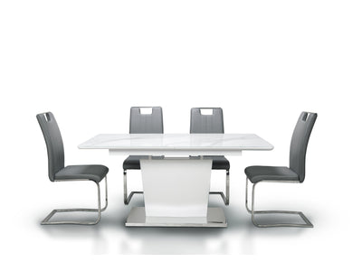 Rory 5-Piece Dining Set - White, Grey