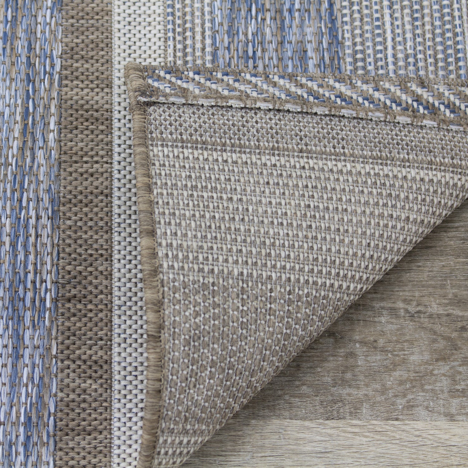 Euclid 3'11" X 5'7" Indoor/Outdoor Banded Rug - Grey Brown  Area Rug