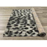 Kathy 7'10" X 10'10" Leopard Print Rug - Grey Black  Area Rug