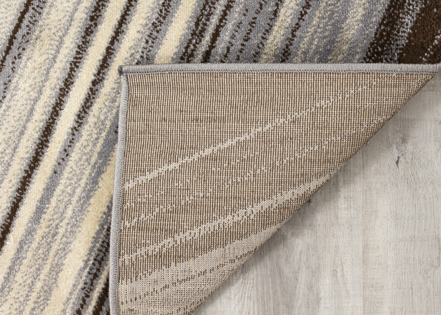 Sigma 5'3" X 7'7" Light Shafts Rug - Cream Blue Area Rug
