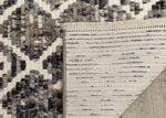 Natick 5'3" X 7'7" Tribal Rug - Beige Blue  Area Rug