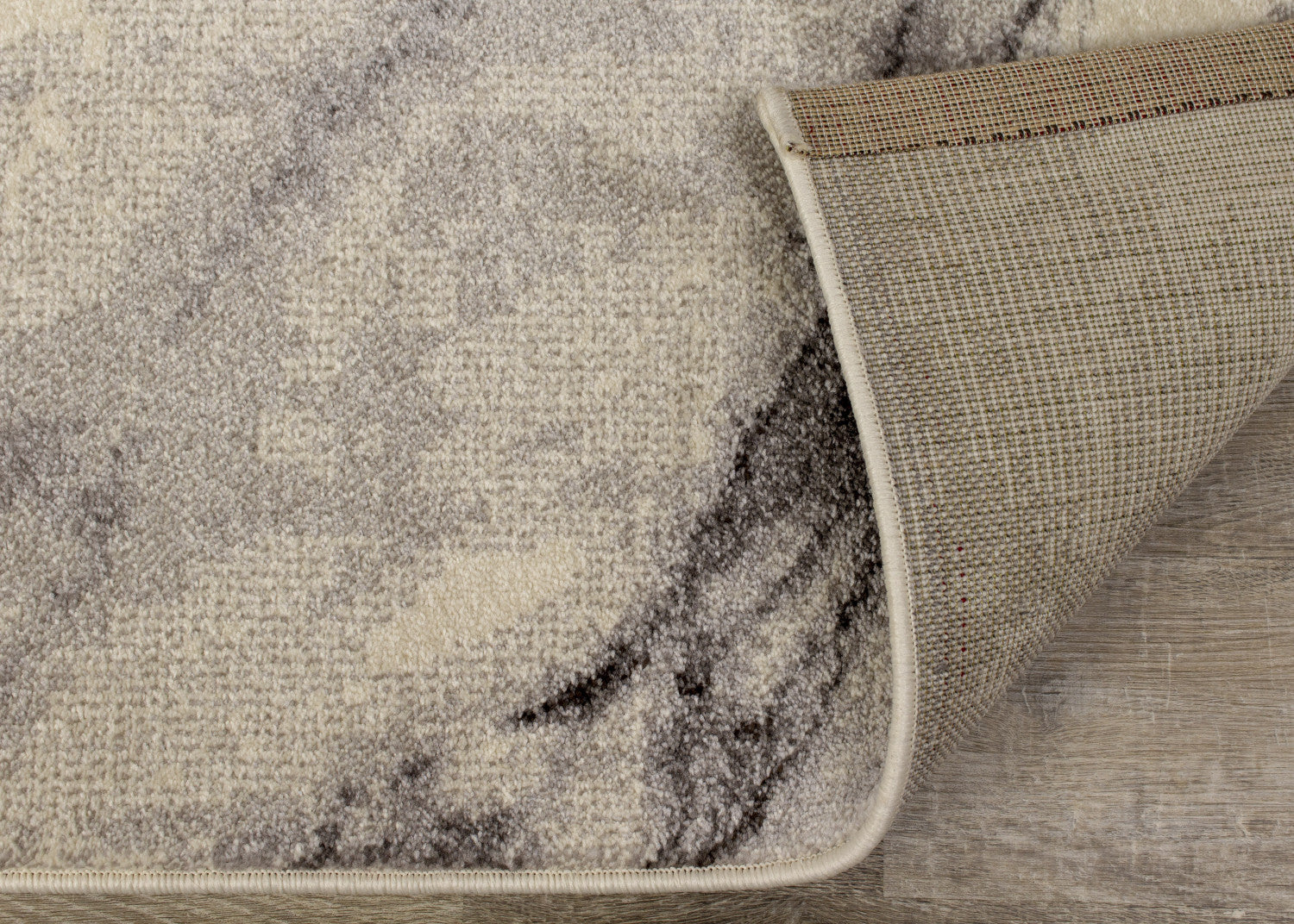 Mirza 7'10" X 10'10" Marble Profile Rug - Cream Grey Area Rug