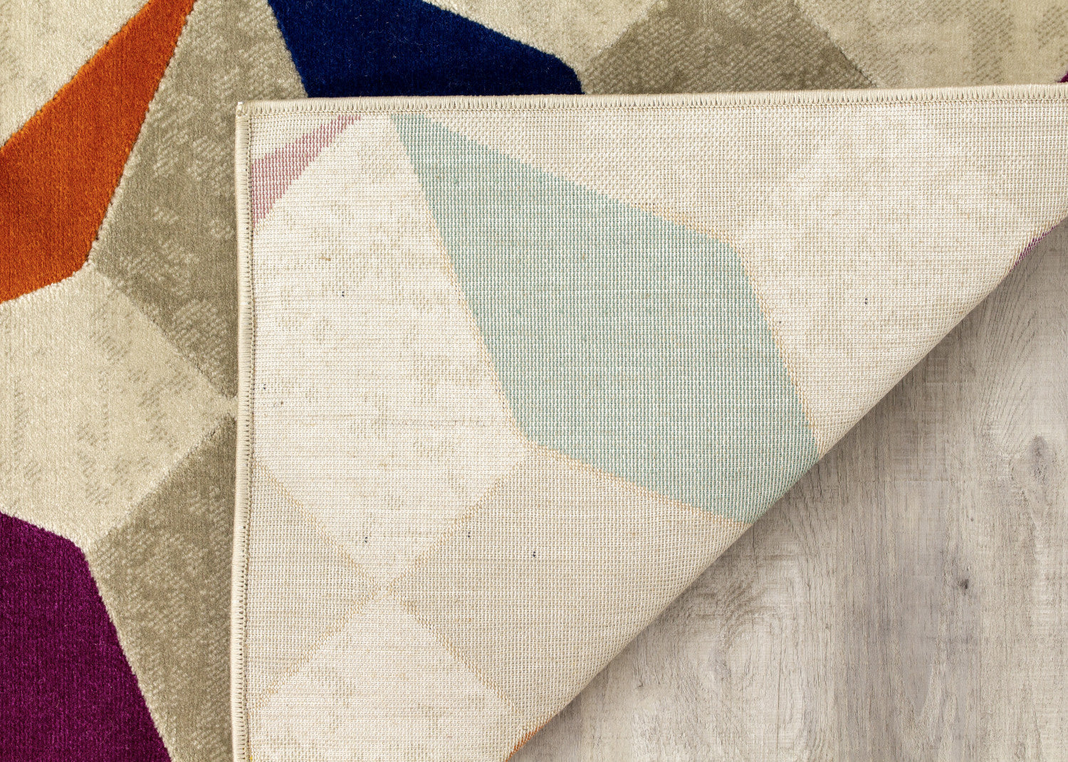 Brille Diamond Checkerboard Area Rug- 5' X 8' - Multi-Colour