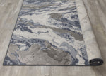 Intrepid 5'3" X 7'7" Rushing Water Rug - Blue Cream Area Rug