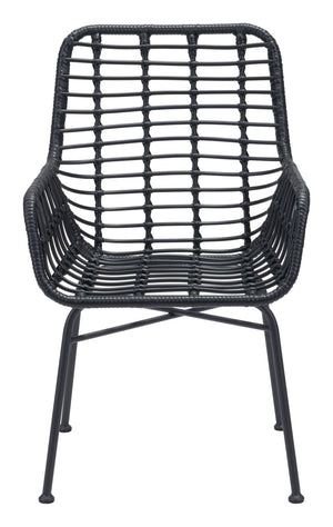 Erwood Outdoor Dining Arm Chair - Black - Set of 2