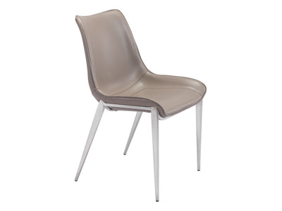 Teglberg Dining Chair - Greyish Brown/Silver - Set of 2