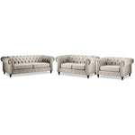 Derbyshire Sofa, Loveseat and Chair and a Half Set - Taupe