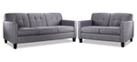 Merlin Sofa and Loveseat Set - Grey