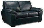 Gaetano Leather Loveseat - Havana Atlantic Blue