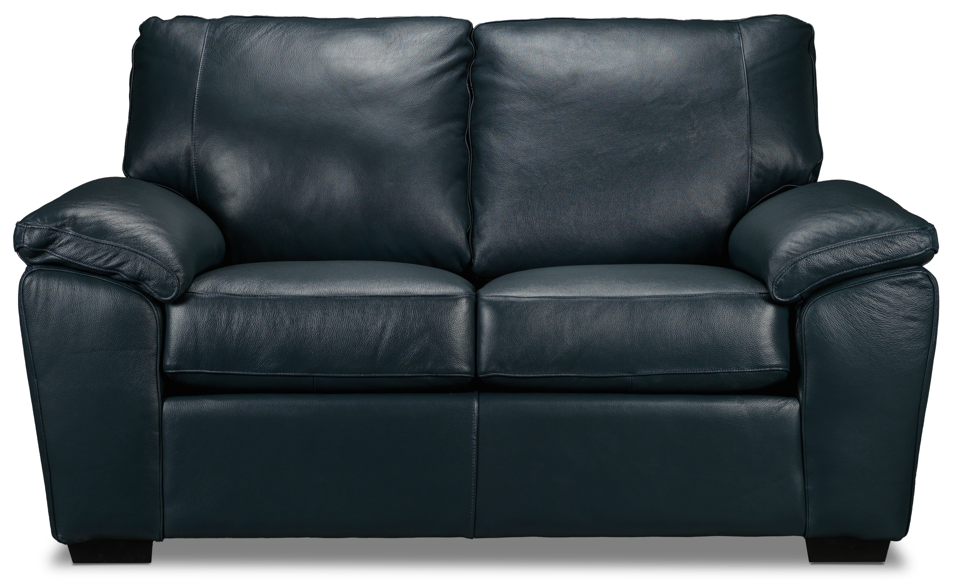 Gaetano Leather Loveseat - Havana Atlantic Blue