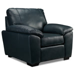 Gaetano Leather Chair - Havana Atlantic Blue
