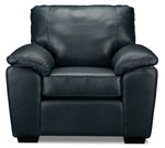 Gaetano Leather Chair - Havana Atlantic Blue