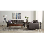 Kylie Leather Sofa - Coffee