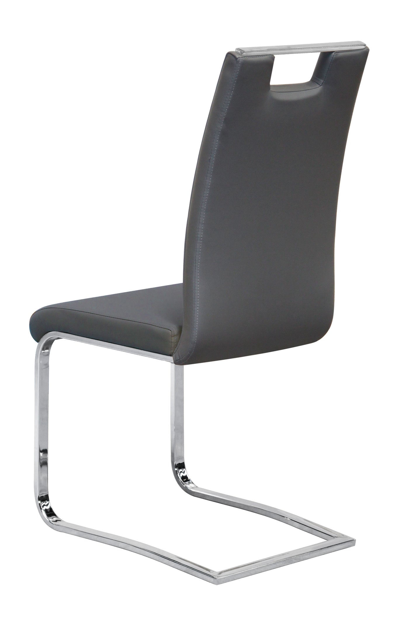 Rory Side Chair - Grey, Chrome