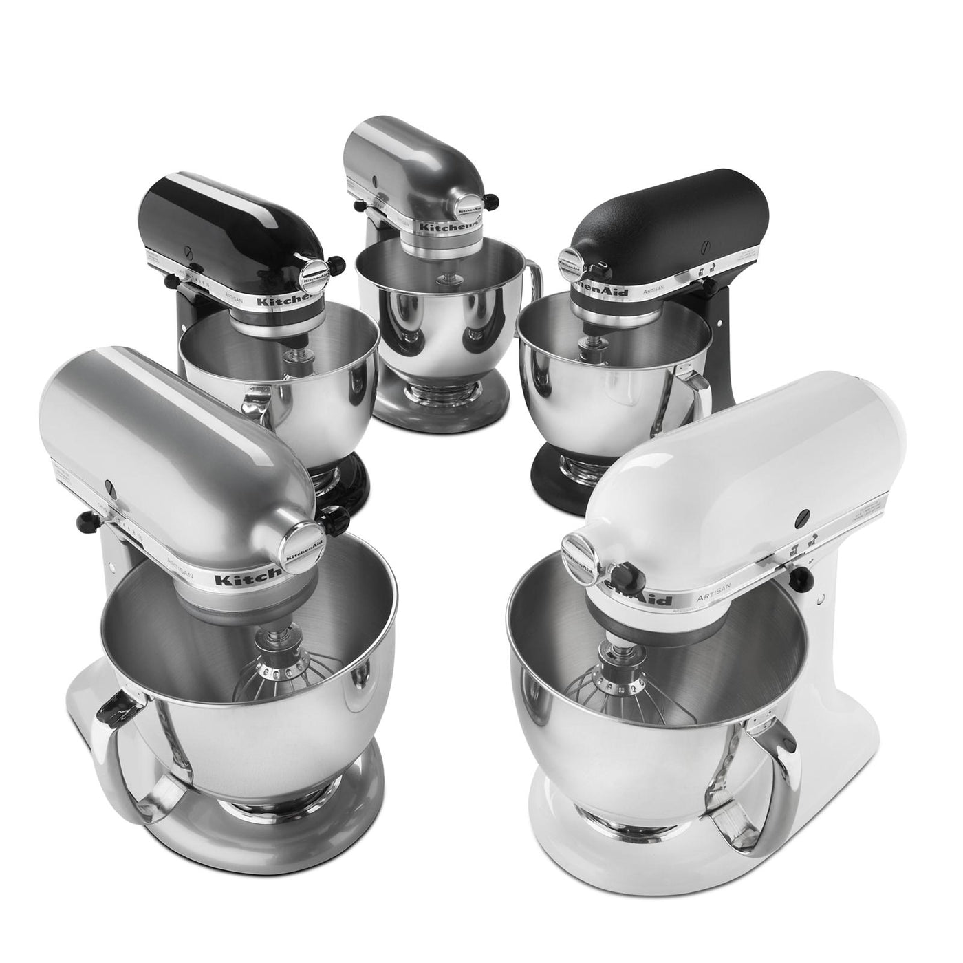 KitchenAid Contour Silver Artisan® Series 5 Quart Tilt-Head Stand Mixer - KSM150PSCU