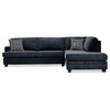 Anatasia 2-Piece Sectional with Right-Facing Chaise - Navy