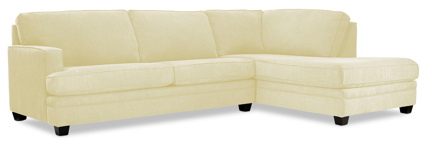 Anatasia 2-Piece Sectional with Right-Facing Chaise - Ivory
