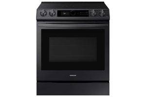 Samsung Black Stainless Steel Electric Range with True Convection and Air Fry (6.3 Cu.Ft) - NE63T8711SG/AC