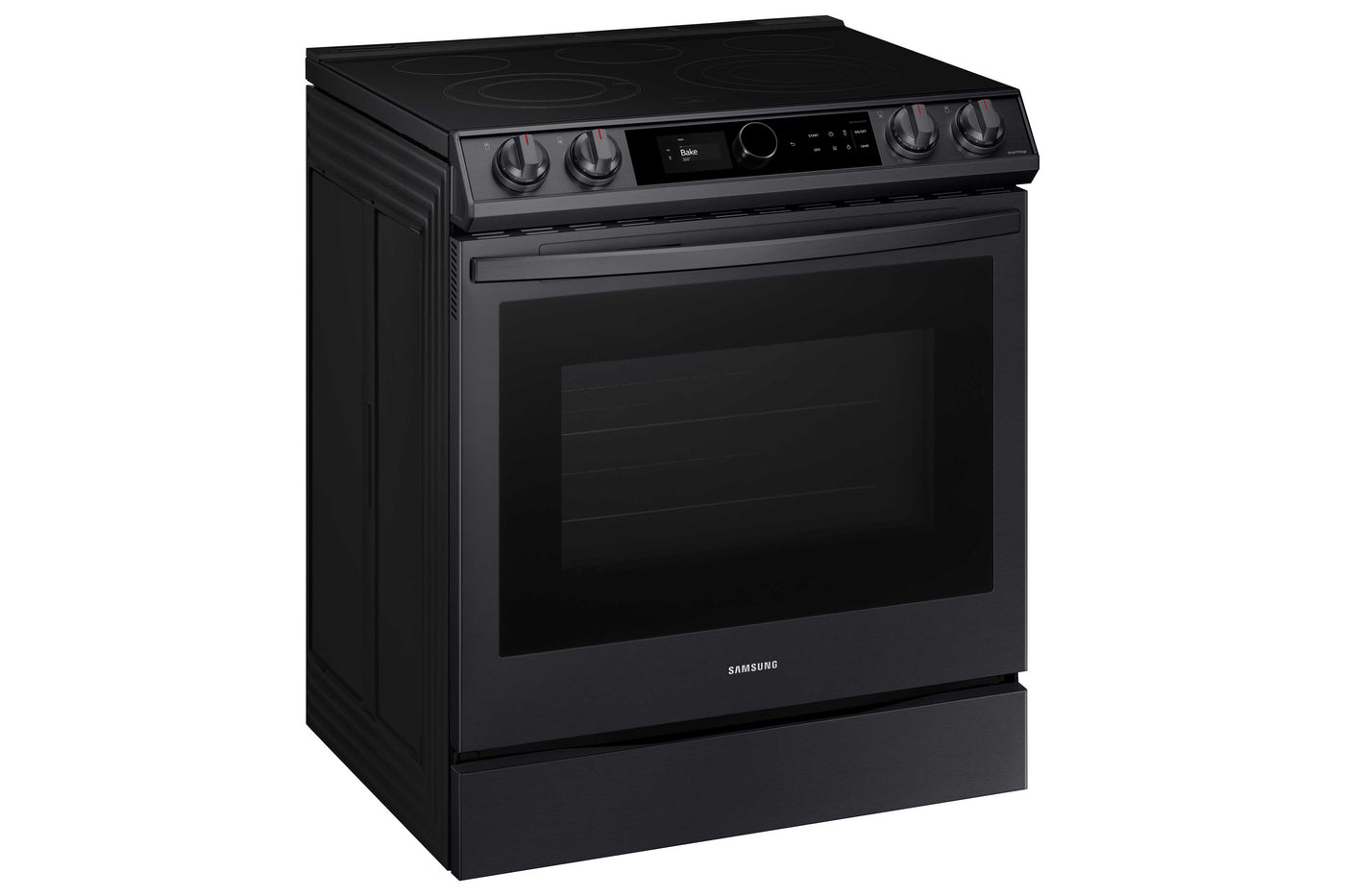 Samsung Black Stainless Steel Electric Range with True Convection and Air Fry (6.3 Cu.Ft) - NE63T8711SG/AC