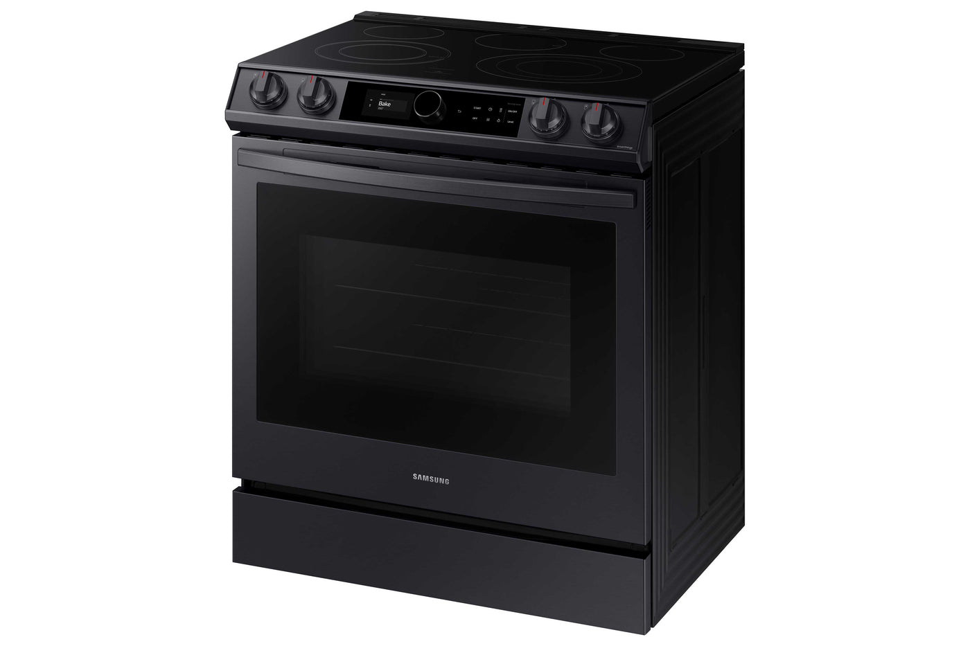 Samsung Black Stainless Steel Electric Range with True Convection and Air Fry (6.3 Cu.Ft) - NE63T8711SG/AC