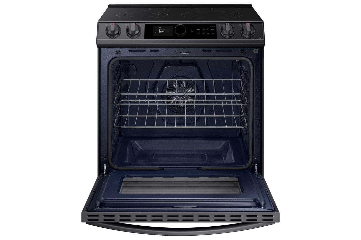 Samsung Black Stainless Steel Electric Range with True Convection and Air Fry (6.3 Cu.Ft) - NE63T8711SG/AC