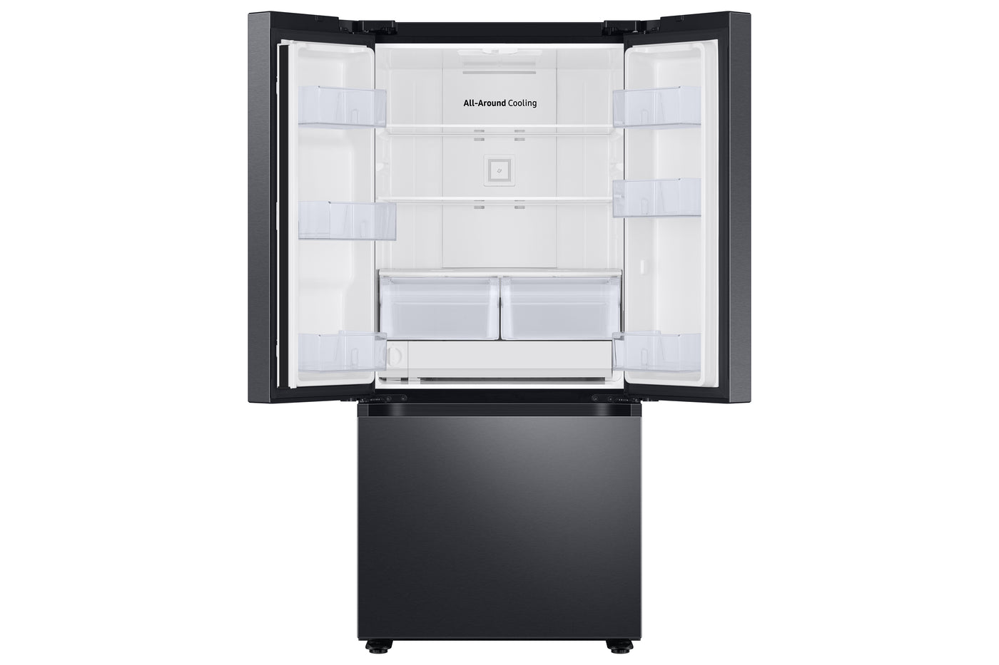 Samsung Black Stainless French Door Refrigerator with External Water Dispener (22.1 cu.ft.) - RF22A4221SG/AA