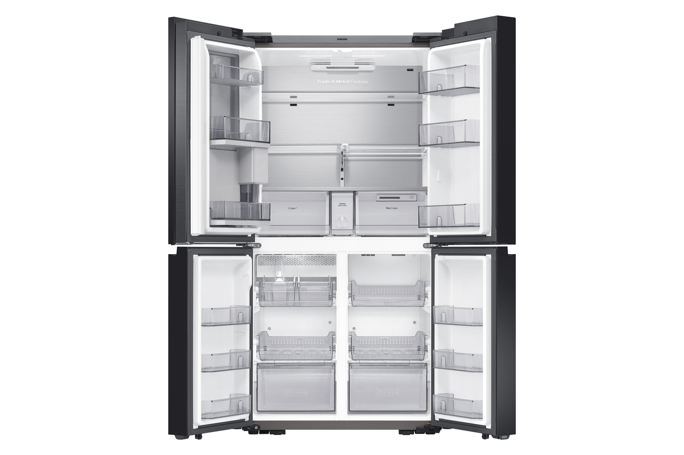 Samsung Smart Counter Depth BESPOKE 4-Door Flex™ Refrigerator (Without Panels) (22.8 Cu.Ft.) - RF23A9675AP/AC