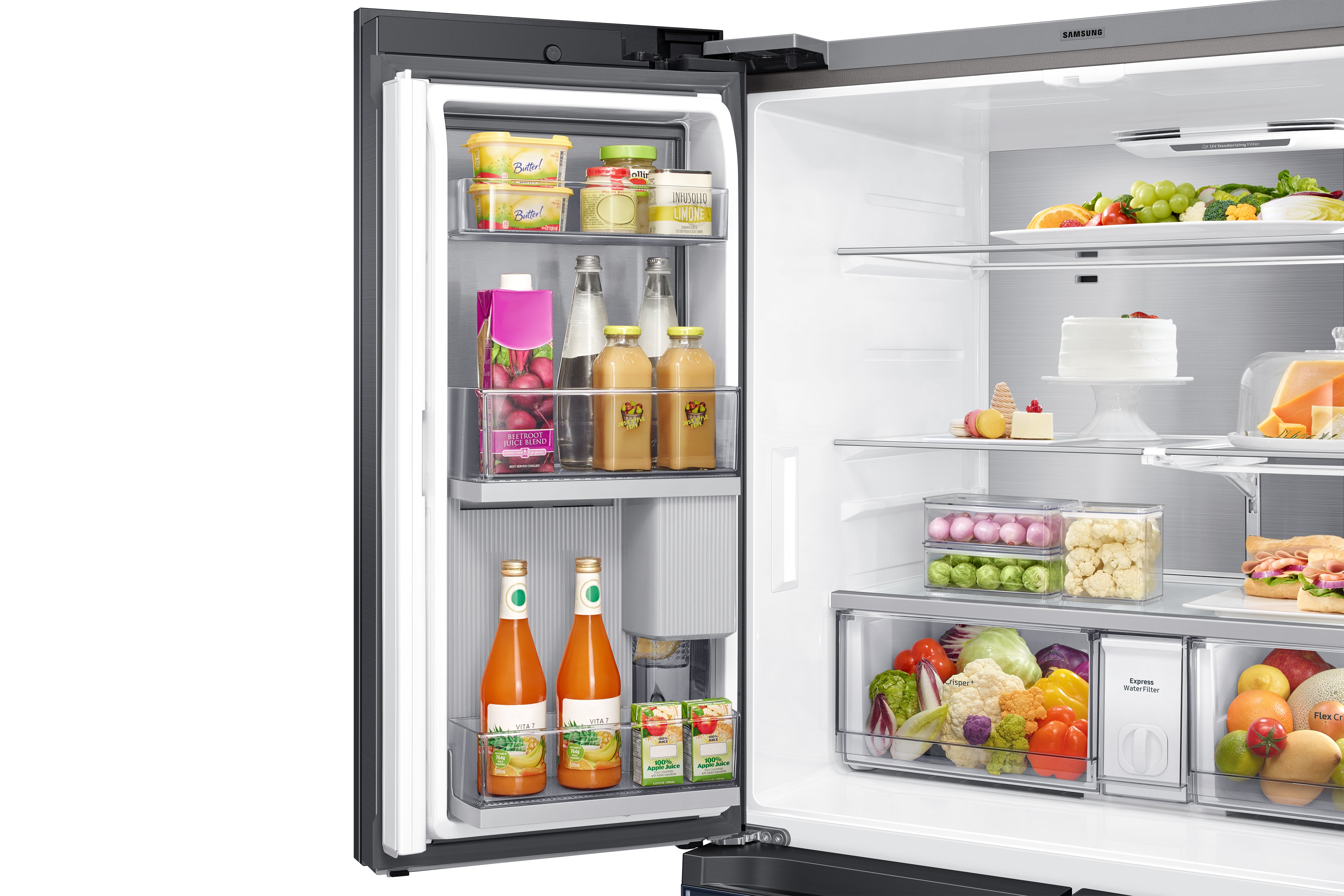 Samsung Smart Counter Depth BESPOKE 4-Door Flex™ Refrigerator and Samsung 43" The Frame TV