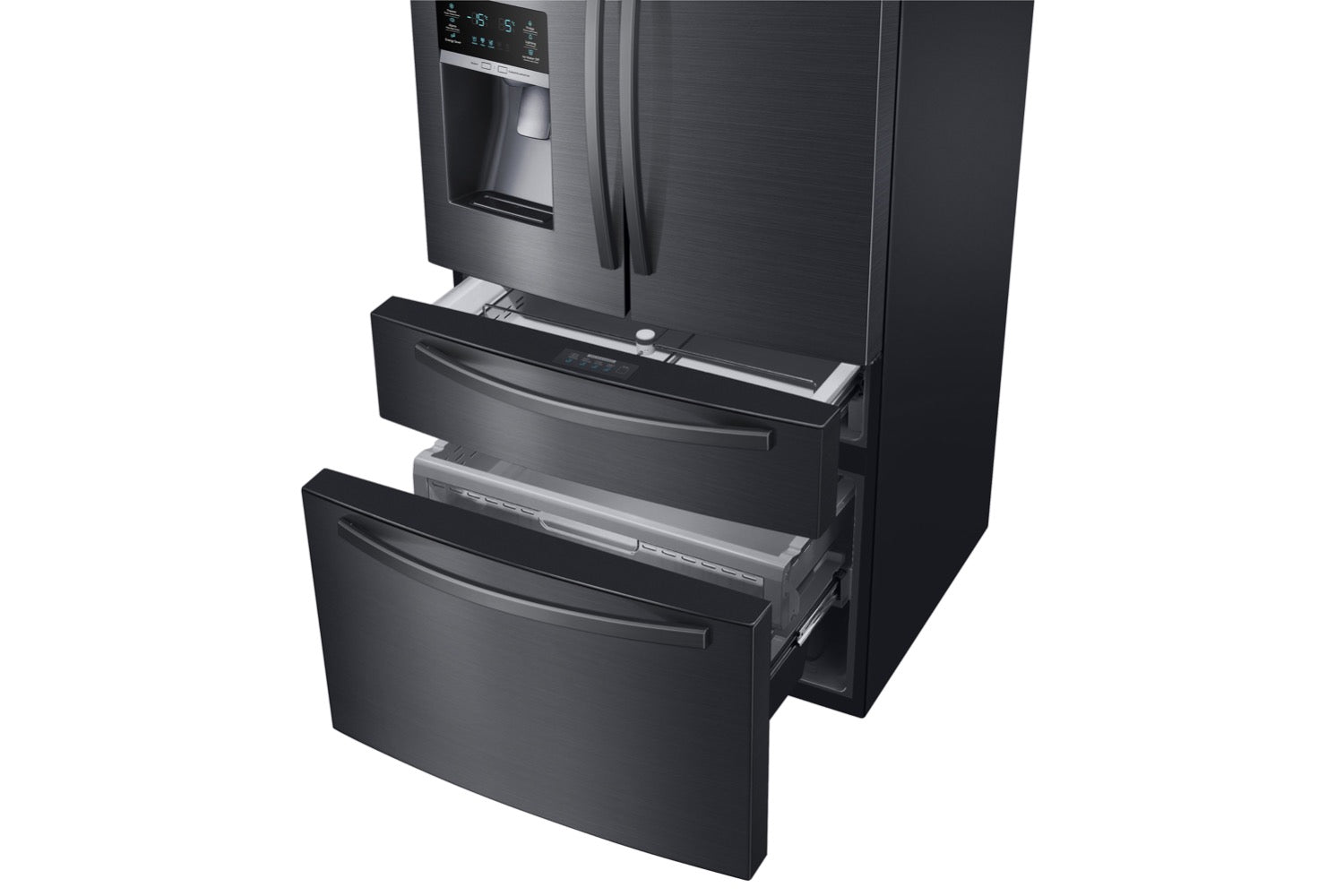 Samsung Black Stainless Steel French Door Refrigerator with Twin Cooling Plus (24.7 Cu.Ft.) - RF25HMIDBSG/AA