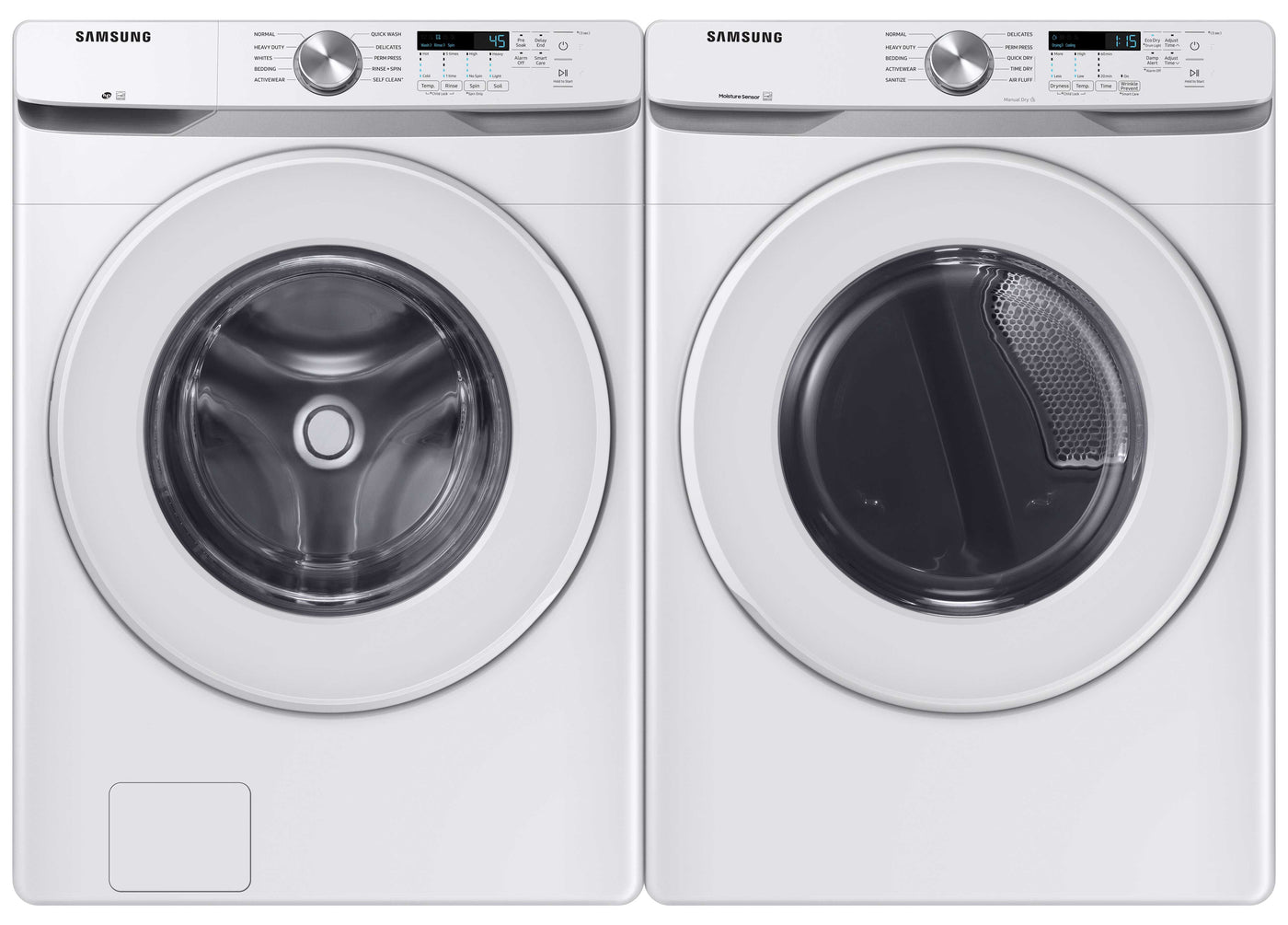 Samsung White Front-Load Washer (5.2 cu. ft.) & Electric Dryer (7.5 cu. ft.) - WF45T6000AW/DVE45T6005W