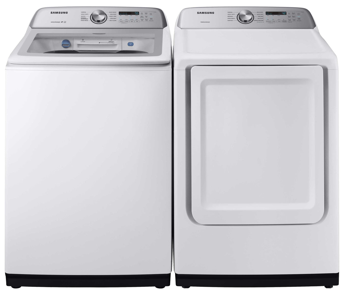 Samsung White Top-Load Washer (5.8 cu. ft.) & Electric Dryer (7.4 cu. ft.) - WA50R5200AW/DVE50T5205W
