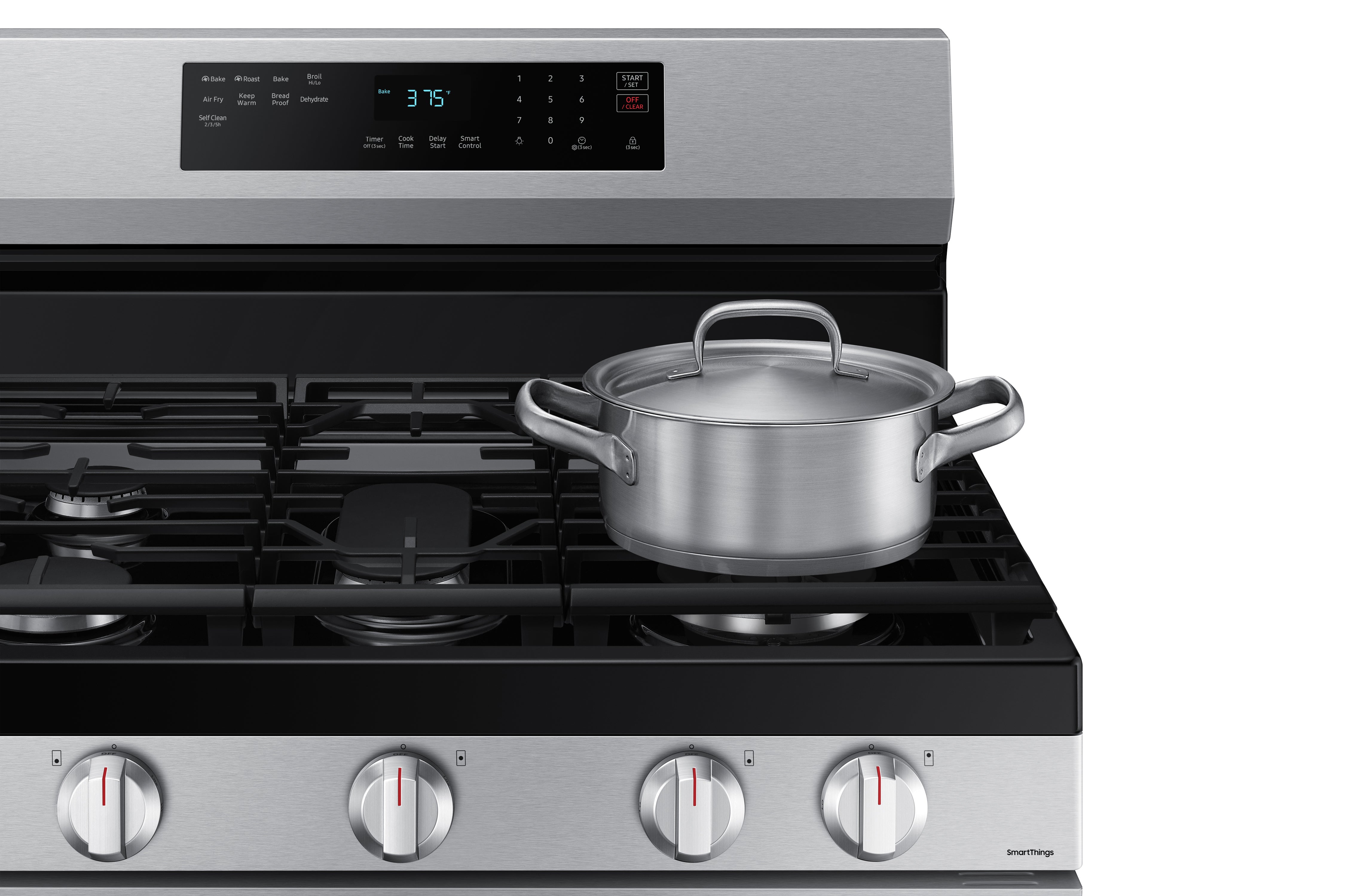 Samsung Stainless Steel Gas Fan Convection Range with Wi-Fi and Air Fry (6.0 Cu.Ft) - NX60A6511SS/AA